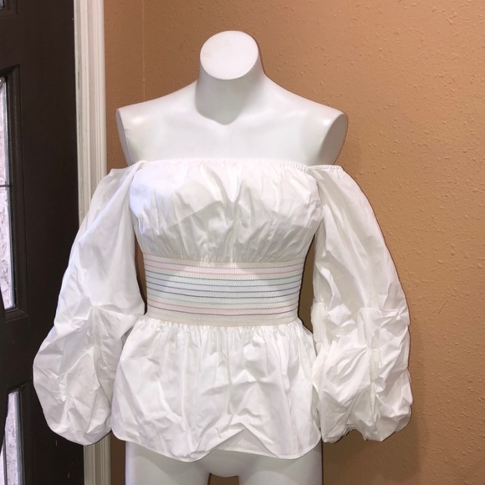 Dabney Charlton puffy sleeve top